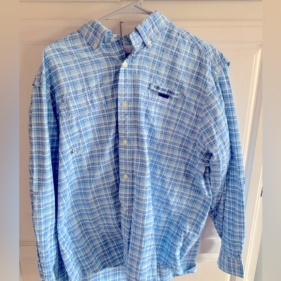 Vineyard Vines Other - Large Vineyard Vines , blue and green striped , Button down shirt